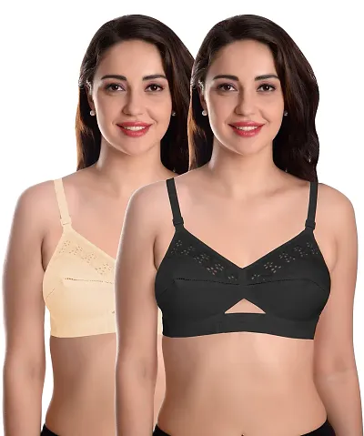 Buy Plus Size 100% Pure Cotton Pack of 1 White Color Bra Kunti