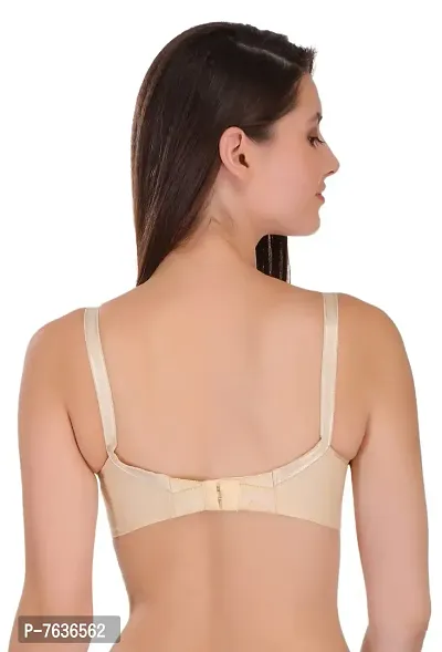 Featherline 100% Pure Cotton Perfect Fitted Non Padded Women's Everyday Bras (Elastic Straps)-thumb2