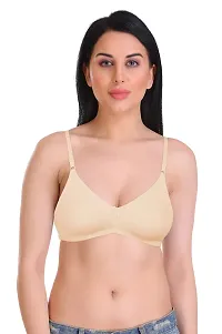 Featherline Casual Poly Cotton Non Padded Non Wired Everyday Womens T-Shirt Bras-thumb3