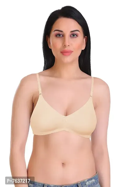 Featherline Casual Poly Cotton Non Padded Non Wired Everyday Womens T-Shirt Bras-thumb4