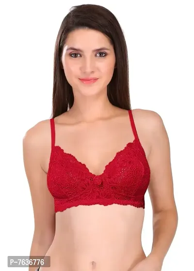 Featherline Comfy Lace Non Padded Non Wired Women's T-Shirt Bras