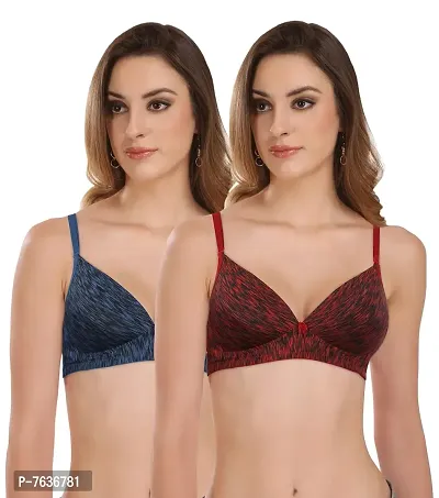 Featherline Printed Plunge Neck Padded Multiway Women's T-Shirt Bra