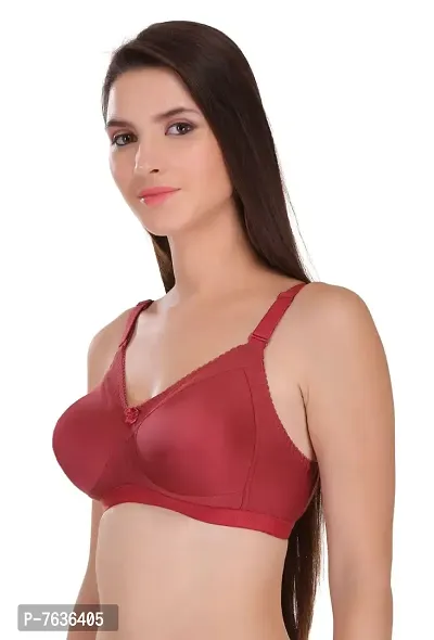 Featherline Perfect Fitted Poly Cotton Non-Padded Seamless Full Coverage Women's Minimizer Bra-thumb3