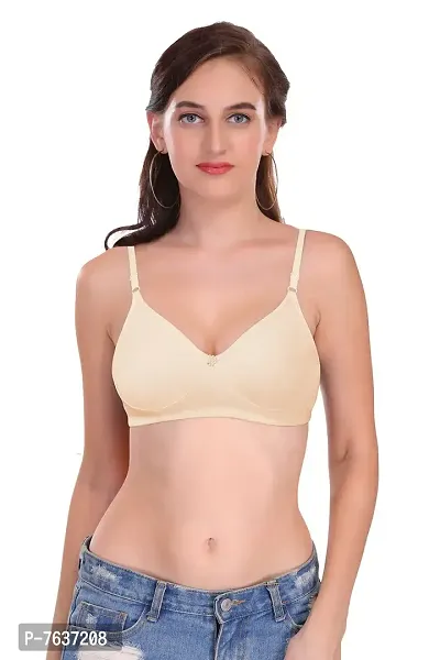 Featherline Poly Cotton Non Padded Non Wired Seamless Everyday Womens T-Shirt Bra