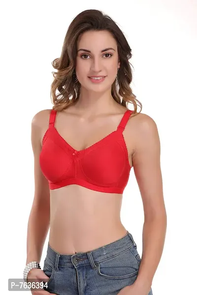 Featherline Perfect Fitted Poly Cotton Non-Padded Seamless Full Coverage Women's Minimizer Bra-thumb3