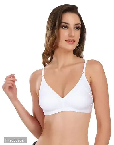 Featherline Poly Cotton M Frame Seamless Non Padded Non Wired Everyday Women's T-Shirt Bra