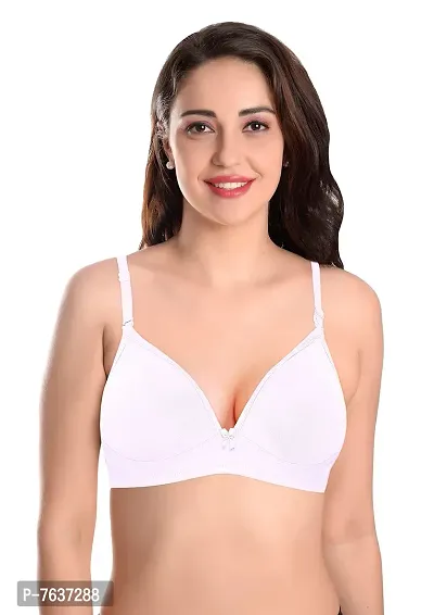 Featherline Casual Seamless Poly Cotton Non Padded Non Wired Multiway Womens T-Shirt Bras-thumb4