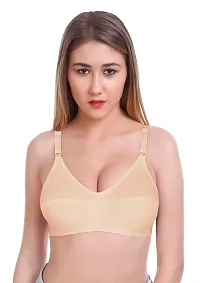 Featherline 100% Pure Cotton Perfect Fitted Non Padded Women's Teenager Bras (Elastic Straps)-thumb4