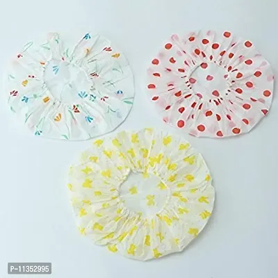 Maharaj Plastic Reusable Elastic Shower Cap for Adults and Children (Free Size, Multicolour)-thumb5