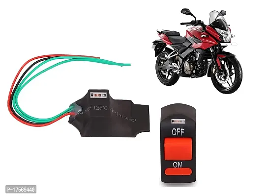 Grandbiker Bike Hazard Flasher 18 Different Patterns Flasher With Switch for Bajaj Pulsar AS200