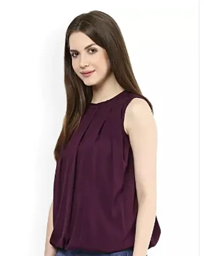 Harvilsan Women's Polyester Box Zallar Design Full Sleeve Round Neck T-Shirt
