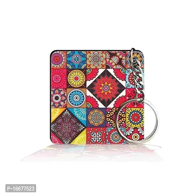 Buy Party Gift Printed Square Keyring Keychain For Bag Wallet Purse Bike Car Cycle Lock Key House Keys D Chai Bina Chain Kaha Re Online In India At Discounted Prices