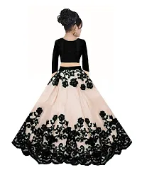 Alluring Black Net Embellished Lehenga Cholis For Girls-thumb1