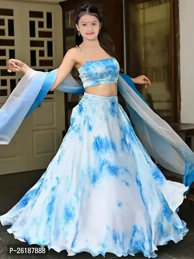 Alluring Tan Net Embellished Lehenga Cholis For Girls