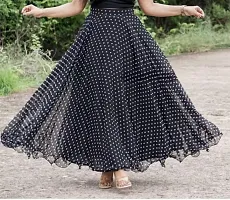 Alluring Black Georgette Embellished Lehenga Cholis For Girls-thumb1