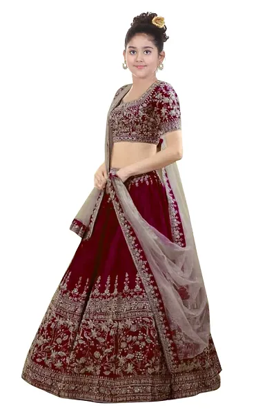 Alluring Modal Embellished Lehenga Cholis For Girls