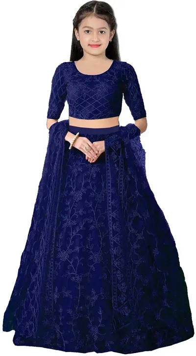 Alluring Net Embroidered Lehenga Cholis For Girls