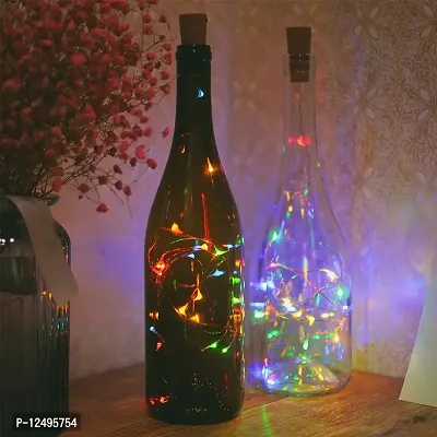 Sri Sai Tradelink Bottle Lights Multi Color Battery Powered, Cork Shaped Fairy String DIY, Party, Decor (Pack of 3) Botle NOT incuded