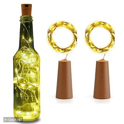 Sri Sai Tradelink 20 LED Wine Bottle Cork Lights Copper Wire String Lights (Warm White, Pack of 2) (Cork Light)-thumb0