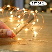 Aarchi's Shoppe Pack of 2 Wine Bottle Cork Copper Wire String Lights (3 Meter 20 LED in Each) - Christmas Decorative Led Lights for Christmas Decoration Bottle NOT Included-thumb3