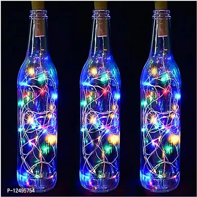 Sri Sai Tradelink Bottle Lights Multi Color Battery Powered, Cork Shaped Fairy String DIY, Party, Decor (Pack of 3) Botle NOT incuded-thumb5