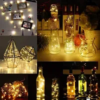 SRI SAI LED Wine Bottle Cork Copper Wire String Lights, 2M Battery Operated (6)-thumb2