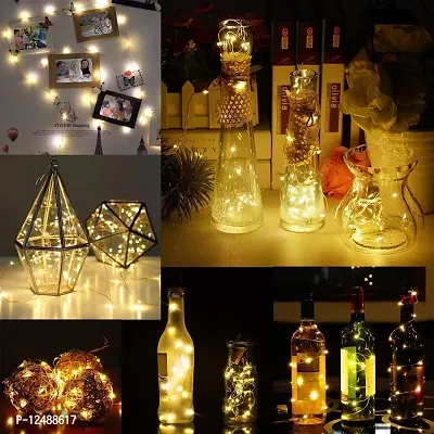 SRI SAI LED Wine Bottle Cork Copper Wire String Lights, 2M Battery Operated (6)-thumb3