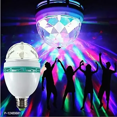 Sri Sai Tradelink 360 Degree Crystal Rotating Bulb Magic Disco LED Light for Party/Home/Diwali Decoration, Multicolour-thumb3