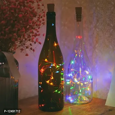 SRI SAI Bottle Lights Multi Color Battery Powered, Cork Shaped Fairy String DIY, Party, Decor (Pack of 3) Botle NOT incuded