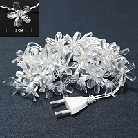 Sri Sai Tradelink 16 LED Blossom Flower Fairy String Lights, 3 Meters LED Christmas Lights for Diwali Home Decoration (Warm White)-thumb2