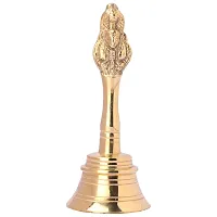 SRI Brass Pooja Bell (4 inch, Gold) Ghanti/Pooja Mandir Bell (100 gram}-thumb3