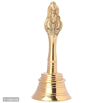 SRI Brass Pooja Bell (4 inch, Gold) Ghanti/Pooja Mandir Bell (100 gram}-thumb4