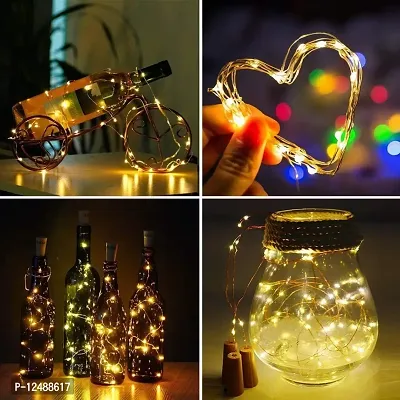 SRI SAI LED Wine Bottle Cork Copper Wire String Lights, 2M Battery Operated (6)-thumb2