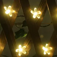 Sri Sai Tradelink 16 LED Blossom Flower Fairy String Lights, 3 Meters LED Christmas Lights for Diwali Home Decoration (Warm White)-thumb1