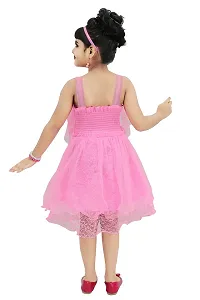 DISPATCHED Girls Midi/Knee Length Party Dress (Pink, Sleeveless)-thumb1