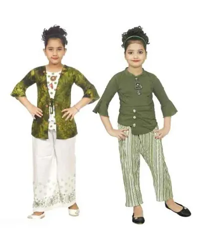 Stylish Fancy Designer Clothing Set For Kids Girls Pack Of 2