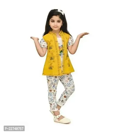 Stylish Fancy Designer Cotton Clothing Set For Kids Girls Pack Of 1