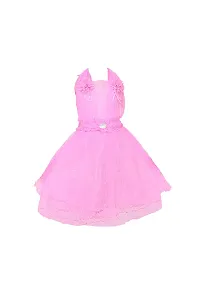 DISPATCHED Girls Midi/Knee Length Party Dress (Pink, Sleeveless)-thumb3