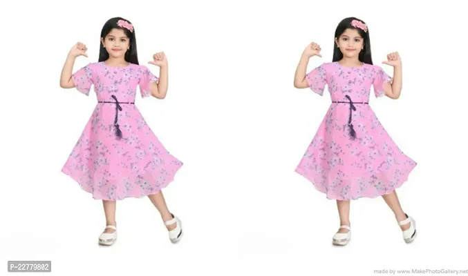 Fabulous Multicoloured Cotton Frocks For Girls Pack Of 2-thumb0