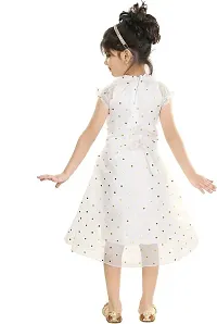 NEGUP Girls Midi/Knee Length Party Dress (White, Sleeveless) 36-thumb1