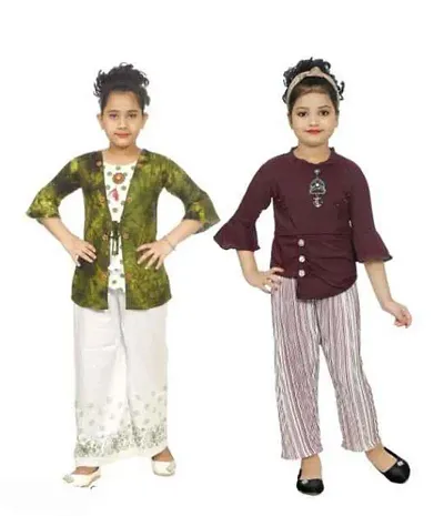 Stylish Fancy Designer Clothing Set For Kids Girls Pack Of 2