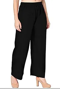 Tanvi Creations Women's Straight Fit Rayon Palazzo (TCBPalazzo_Black_Free Size)-thumb2