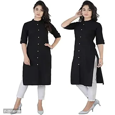 Tanvi Creations Womens Rayon Front Slit Kurta (Size XS to 5XL)