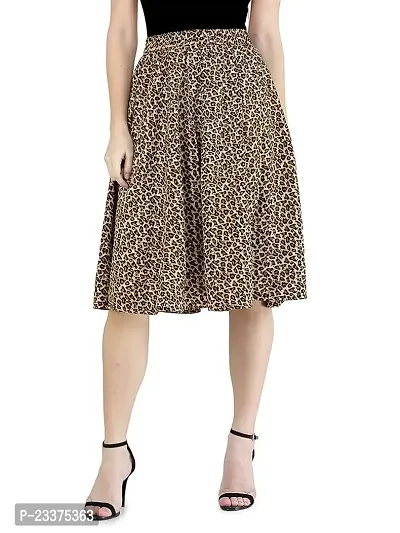 Classic Crepe Printed Skirts for Women-thumb0