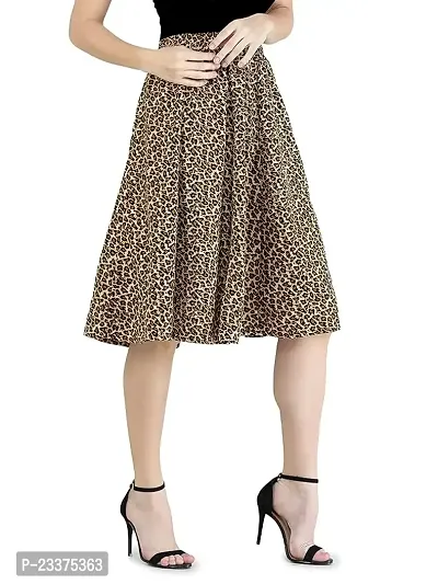 Classic Crepe Printed Skirts for Women-thumb2