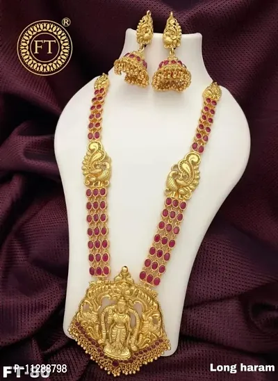 Shimmering Alloy Gold Plated Jewellery Set For Women