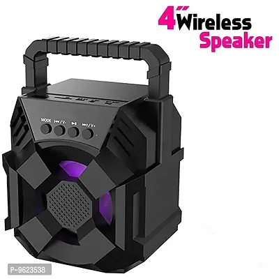Brand New Wireless Bluetooth speaker with RGB lights  mini Home theatre| Speaker Support TF/USB/Pen Drive/AUX Slot-thumb0