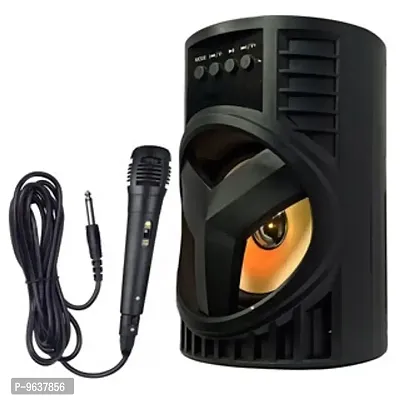WS-03 Wireless Multimedia Rechargeable Karaoke Amplifier System Sound Box Portable Outdoor Sound bar Extra deep bass, LED Lights Sub-woofer Laptop/Desktop Speaker-thumb0