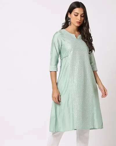 Stylish Printed Cotton A-Line Kurtis