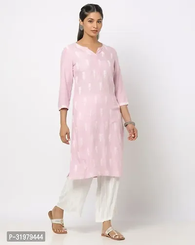 Stylish Purple Cotton Kurta For Women-thumb0